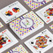 Girl's Space & Geometric Print Playing Cards - Front & Back View
