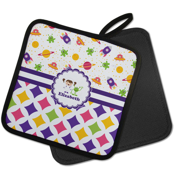 Girl's Space & Geometric Print Pot Holders - PARENT MAIN