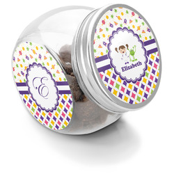 Girl's Space & Geometric Print Puppy Treat Jar (Personalized)