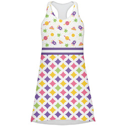 Girl's Space & Geometric Print Racerback Dress (Personalized)