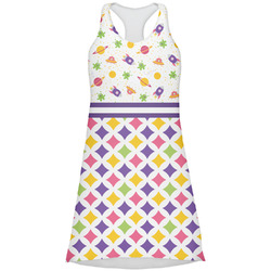 Girl's Space & Geometric Print Racerback Dress - X Large