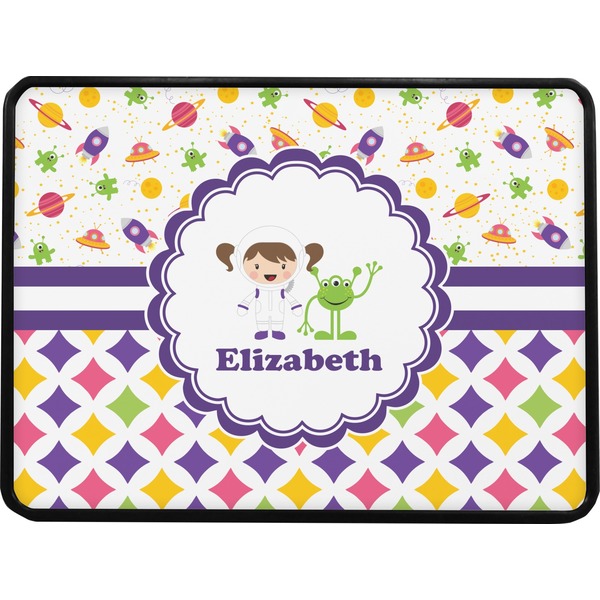Girl's Space & Geometric Print Rectangular Trailer Hitch Cover (Personalized)