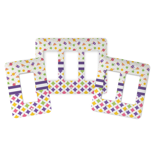Girl's Space & Geometric Print Rocker Light Switch Covers - Parent - ALL VARIATIONS
