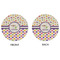 Girl's Space & Geometric Print Round Linen Placemats - APPROVAL (double sided)
