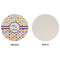 Girl's Space & Geometric Print Round Linen Placemats - APPROVAL (single sided)