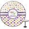 Girl's Space & Geometric Print Round Table Top