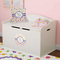 Girl's Space & Geometric Print Round Wall Decal on Toy Chest