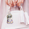 Girl's Space & Geometric Print Sanitizer Holder Keychain - Small (LIFESTYLE)
