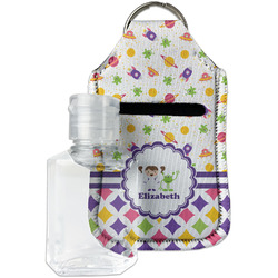 Girl's Space & Geometric Print Hand Sanitizer & Keychain Holder (Personalized)