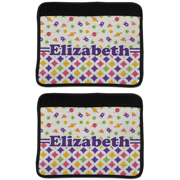 Girl's Space & Geometric Print Seat Belt Cover (APPROVAL Update)