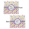 Girl's Space & Geometric Print Security Blanket - Front & Back View
