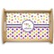 Girl's Space & Geometric Print Natural Wooden Tray - Small (Personalized)