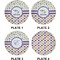 Girl's Space & Geometric Print Set of Appetizer / Dessert Plates (Approval)