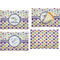 Girl's Space & Geometric Print Set of Rectangular Appetizer / Dessert Plates