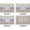Girl's Space & Geometric Print Set of Rectangular Dinner Plates (Approval)