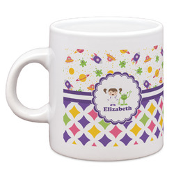 Girl's Space & Geometric Print Espresso Cup (Personalized)