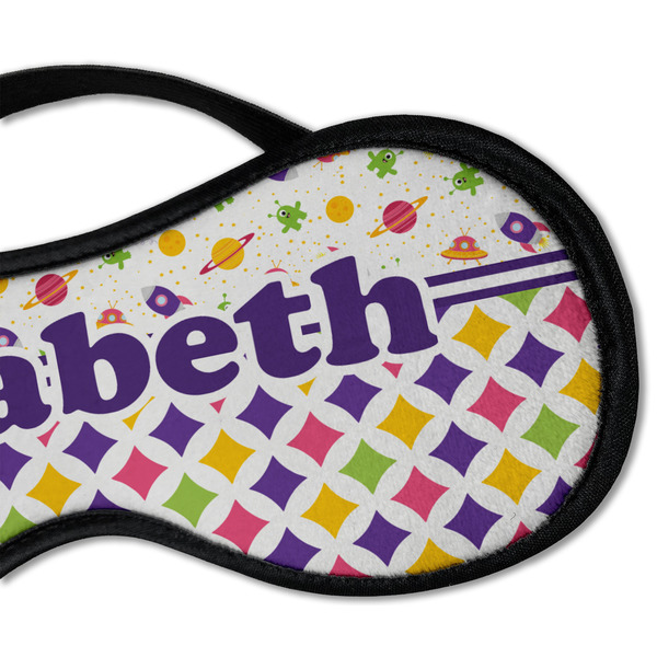 Girl's Space & Geometric Print Sleeping Eye Mask - DETAIL Large