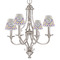 Girl's Space & Geometric Print Small Chandelier Shade - LIFESTYLE (on chandelier)