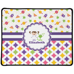 Girl's Space & Geometric Print Large Gaming Mouse Pad - 12.5" x 10" (Personalized)