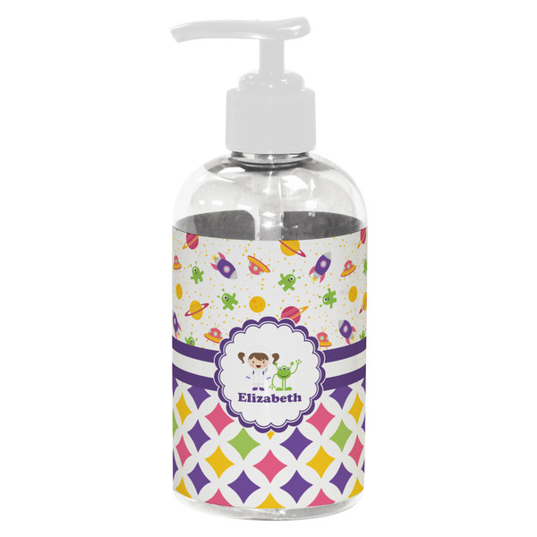 Girl's Space & Geometric Print Small Liquid Dispenser (8 oz) - White