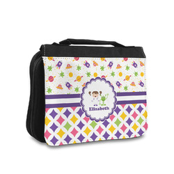 Girl's Space & Geometric Print Toiletry Bag - Small (Personalized)