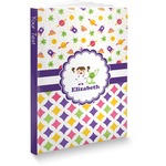 Girl's Space & Geometric Print Softbound Notebook - 5.75" x 8" (Personalized)
