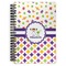 Girl's Space & Geometric Print Spiral Journal Large - Front View