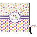 Girl's Space & Geometric Print Square Table Top (Personalized)