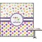Girl's Space & Geometric Print Square Table Top