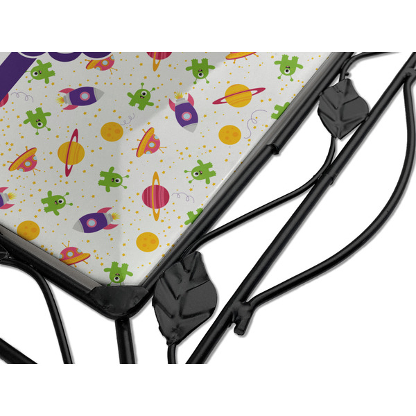 Girl's Space & Geometric Print Square Trivet - Detail