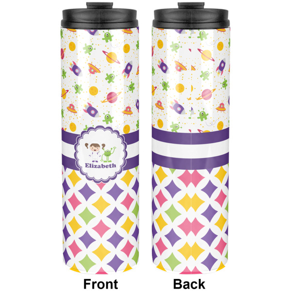 Girl's Space & Geometric Print Stainless Steel Tumbler 20 Oz - Approval