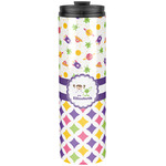 Girl's Space & Geometric Print Stainless Steel Skinny Tumbler - 20 oz (Personalized)