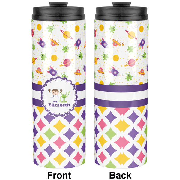 Girl's Space & Geometric Print Stainless Steel Tumbler - Apvl