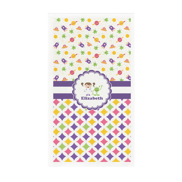 Custom Girl's Space & Geometric Print Guest Paper Towels - Full Color - Standard (Personalized)