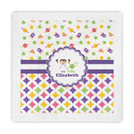 Girl's Space & Geometric Print Decorative Paper Napkins (Personalized)