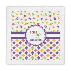 Girl's Space & Geometric Print Decorative Paper Napkins (Personalized)