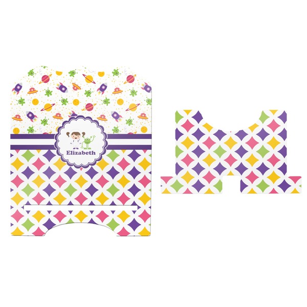 Girl's Space & Geometric Print Stylized Tablet Stand - Apvl