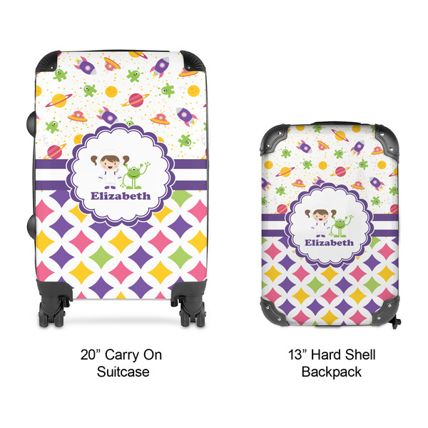 Girl's Space & Geometric Print Suitcase Set 4 - APPROVAL