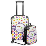 Girl's Space & Geometric Print Kids 2-Piece Luggage Set - Suitcase & Backpack (Personalized)