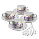 Girl's Space & Geometric Print Tea Cup - Set of 4 (Personalized)