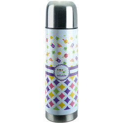 Girl's Space & Geometric Print Stainless Steel Thermos (Personalized)