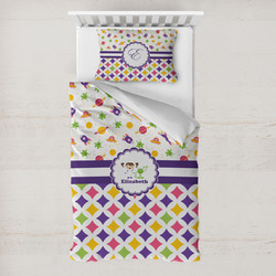 Girl's Space & Geometric Print Toddler Bedding w/ Name or Text