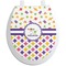 Girl's Space & Geometric Print Toilet Seat Decal (Personalized)
