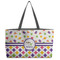 Girl's Space & Geometric Print Beach Totes Bag - w/ Black Handles (Personalized)