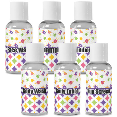 Girl's Space & Geometric Print Travel Bottles (Personalized)