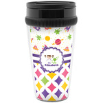 Girl's Space & Geometric Print Acrylic Travel Mug without Handle (Personalized)