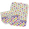 Girl's Space & Geometric Print Two Rectangle Burp Cloths - Open & Folded