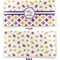 Girl's Space & Geometric Print Vinyl Check Book Cover - Front and Back