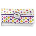 Girl's Space & Geometric Print Vinyl Checkbook Cover (Personalized)