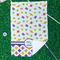 Girl's Space & Geometric Print Waffle Weave Golf Towel - In Context